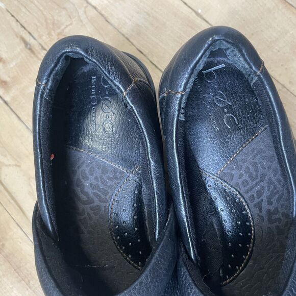 Boc Born Concept Black Leather Clogs Slip On Nurse Shoes‎ Womens Sz 8.5 - Picture 2 of 9